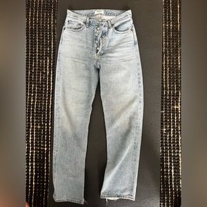 Agolde Straight Leg Light Wash Jeans